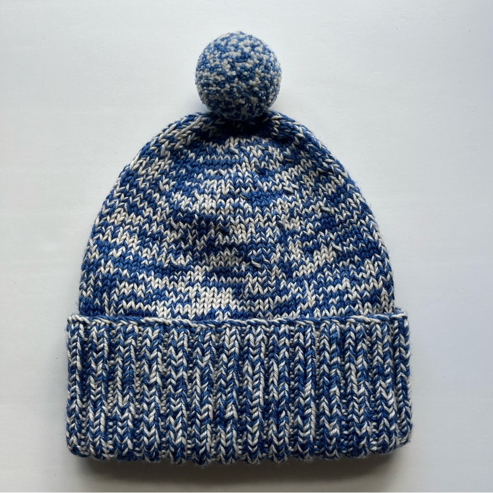 Misha & Puff Knit Marl Garter Hat with Pompom